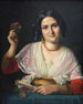 Een Romeinse vrouw in fantasiekostuum - Wilhelm Marstrand — weergave van het kunstwerk