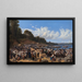 De gelovigen arriveren per boot bij de parochiekerk van Leksand aan het Siljan-meer, Zweden - Wilhelm Marstrand — ingelijst kunstwerk aan de muur