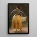 a Roman woman dancing Study for Romans gathered for the feast in an osteria - Wilhelm Marstrand — framed artwork on a wall