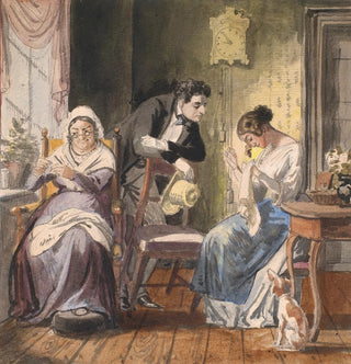 Wilhelm Marstrand - Et besg Et besg fra hverdagslivet.webp