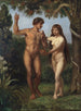 Eva probeert Adam - Wilhelm Marstrand — weergave van het kunstwerk