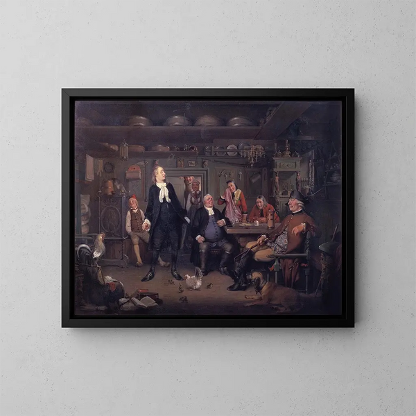 Erasmus Montanus, acte III, scène 3 - Wilhelm Marstrand — ingelijst kunstwerk aan de muur