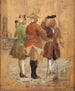 Holberg wijkt af voor Jacob von Thyboe en Jean de France - Wilhelm Marstrand — weergave van het kunstwerk