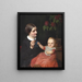Portret van de vrouw van de kunstenaar met haar zoon Poul op haar knieën - Wilhelm Marstrand — ingelijst kunstwerk aan de muur