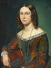 Portret van jonge vrouw met slangenkrullen - Wilhelm Marstrand — weergave van het kunstwerk