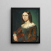 Portret van jonge vrouw met slangenkrullen - Wilhelm Marstrand — ingelijst kunstwerk aan de muur