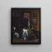De vrouw en de kinderen van de kunstenaar in de atelier van Charlottenborg - Wilhelm Marstrand — ingelijst kunstwerk aan de muur
