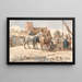 bij de put buiten het dorp - Wilhelm Marstrand — ingelijst kunstwerk aan de muur