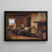 Vrouwen die in de keuken van een boerderij bij Olevano, Italië werken - Wilhelm Marstrand — ingelijst kunstwerk aan de muur