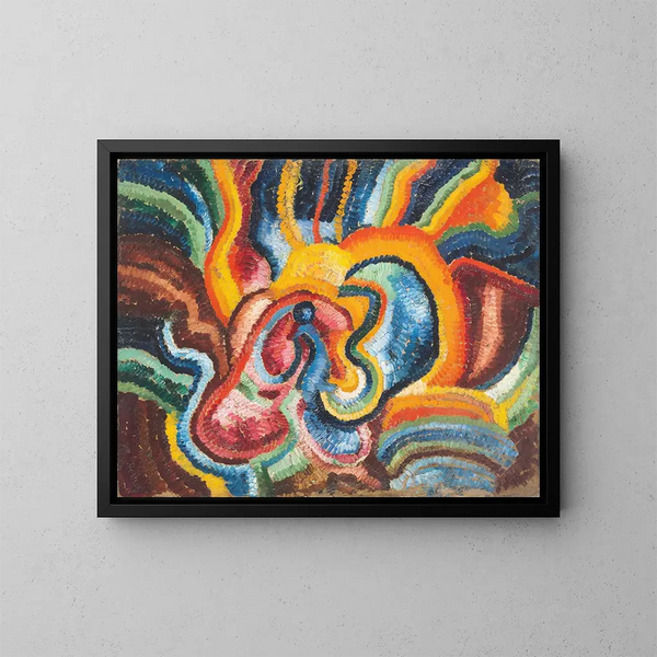 Composition astrale XVI - Wilhelm Morgner — ingelijst kunstwerk aan de muur
