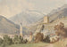 Uitzicht op Merano - Wilhelm Pollak — weergave van het kunstwerk
