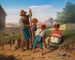 Children of Peasants in front of the gates of Florence - Wilhelm Richter — artwork view