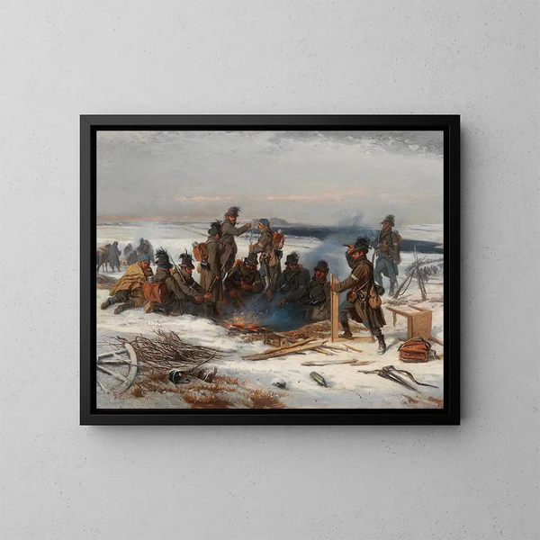 Rust van de soldaten - Wilhelm Richter — ingelijst kunstwerk aan de muur