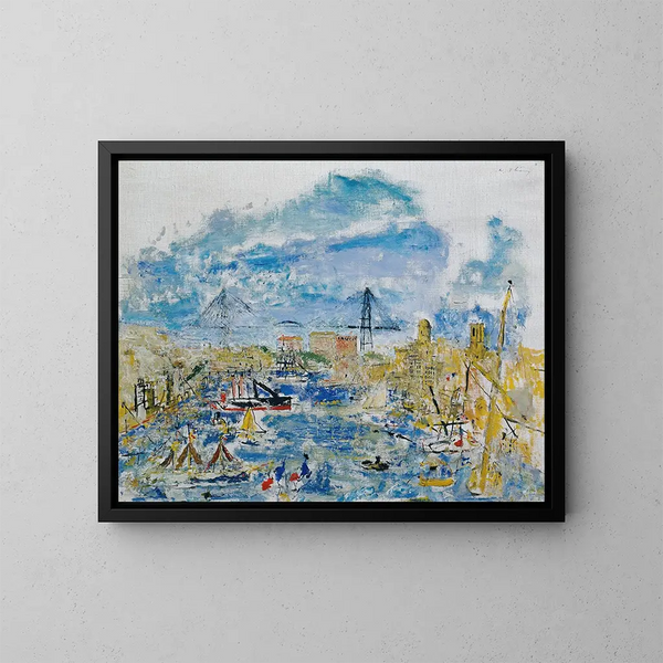 Haven van Marseille - Wilhelm Thöny — ingelijst kunstwerk aan de muur
