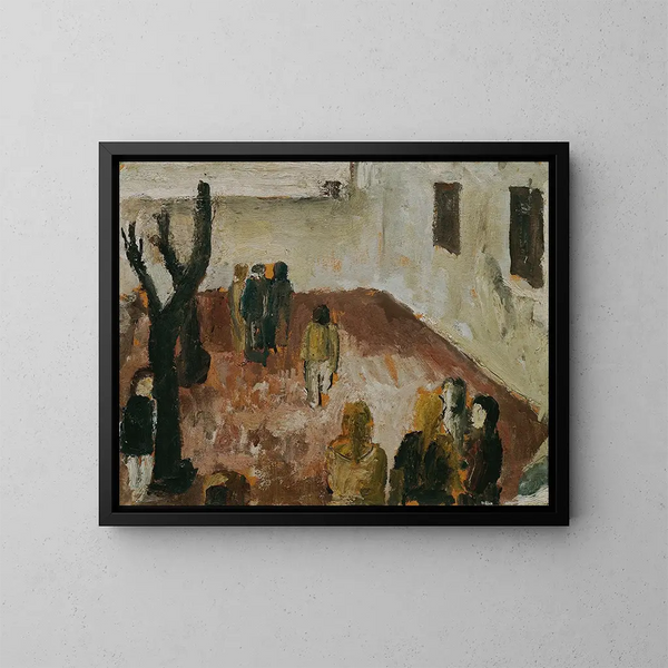 Studie van schoolplein - Wilhelm Thöny — ingelijst kunstwerk aan de muur
