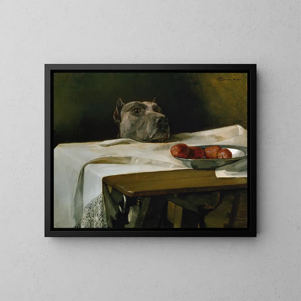 Caesar bij de Rubicon - Wilhelm Trübner — ingelijst kunstwerk aan de muur