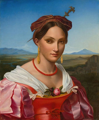 Wilhelm Wach - Portrait of a Velletri woman in traditional dress.webp
