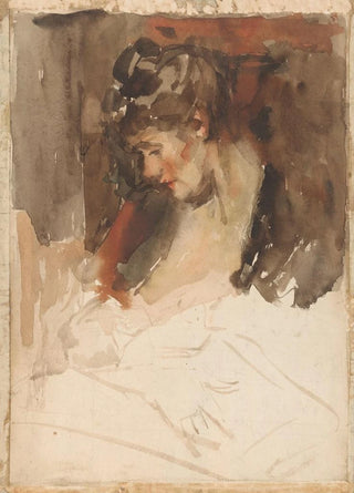 Wilhelmus Johannes Steenhoff - De vrouw van Wilhelmus Johannes Steenhoff met haar kind aan de borst.webp