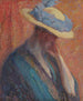 Vrouw met hoed - Wilho Sjöström — weergave van het kunstwerk