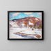 Sneeuw in de voorgebergten - Willard Leroy Metcalf — ingelijst kunstwerk aan de muur