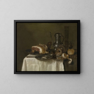 Willem Claesz Heda - Still life with ham and bread.webp