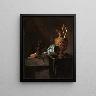Willem Kalf - Still Life with a Porcelain Vase Silvergilt Ewer and Glasses.webp