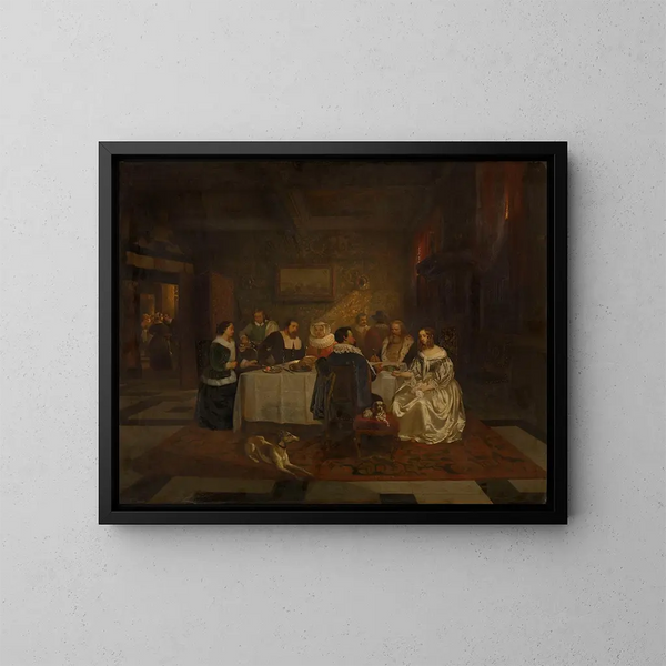 Banket - Willem Linnig — ingelijst kunstwerk aan de muur