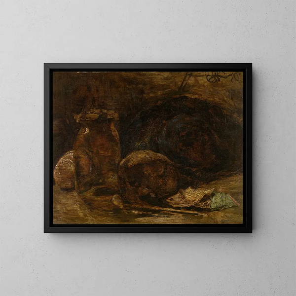 Vanité - Willem Linnig le Jeune — ingelijst kunstwerk aan de muur
