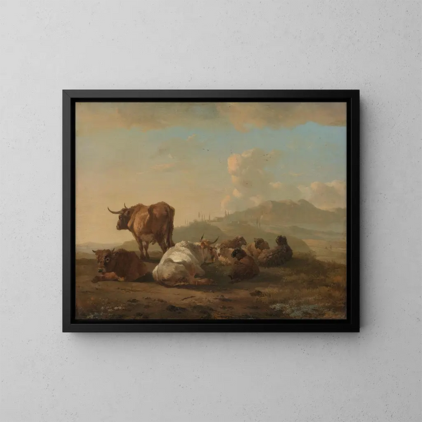 Herdes au repos - Willem Romeyn — ingelijst kunstwerk aan de muur