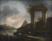 Italiaans landschap met klassieke ruïnes - Willem Schellinks — weergave van het kunstwerk