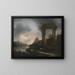 Italiaans landschap met klassieke ruïnes - Willem Schellinks — ingelijst kunstwerk aan de muur