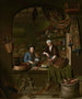 Reproductie van het schilderij Een kruidenierswinkel - Willem van Mieris