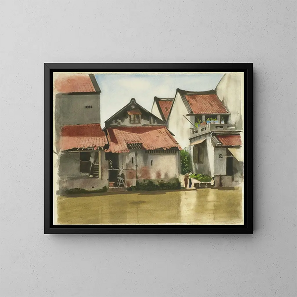 Stad onderaan Batavia - Willem Witsen — ingelijst kunstwerk aan de muur
