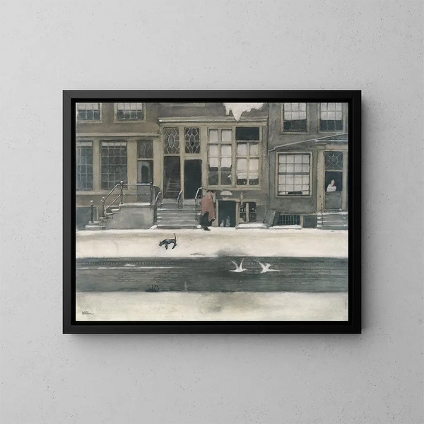 Le Kromboomsloot à Amsterdam - Willem Witsen — ingelijst kunstwerk aan de muur