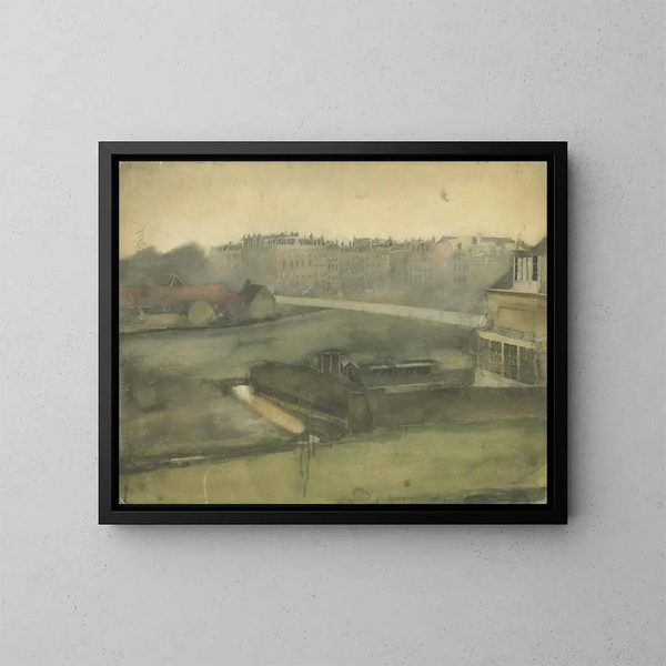 uitzicht bij het Oosterpark in Amsterdam - Willem Witsen — ingelijst kunstwerk aan de muur