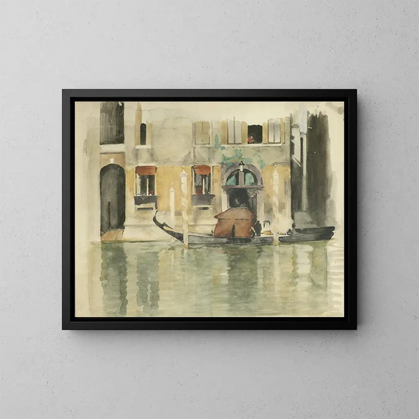 Gondole voor een Venetiaans huis - Willem Witsen — ingelijst kunstwerk aan de muur