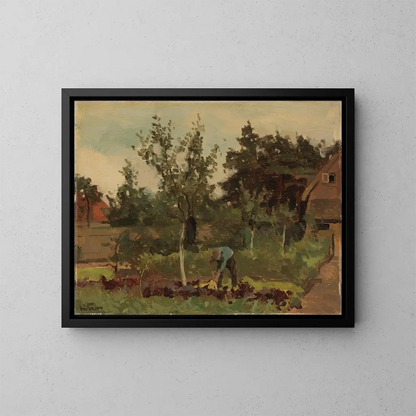 Tuin moestuin - Willem Witsen — ingelijst kunstwerk aan de muur