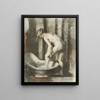 Willem Witsen - Naakte vrouw in bad stappend.webp