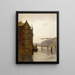 Warehouses on an Amsterdam canal at Uilenburg - Willem Witsen — framed artwork on a wall