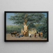 De put en de plataan op het Ezbekieh-plein in Caïro - Willem de Famars Testas — ingelijst kunstwerk aan de muur
