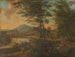 Italiaanse landschapsschilderij bij zonsondergang - Willem de Heusch — weergave van het kunstwerk