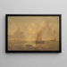 Maritiem landschap met een stad op de achtergrond - Willem van Diest — ingelijst kunstwerk aan de muur