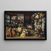 van Alexandre de Grote bezoekt de werkplaats van Apelles - Willem van Haecht — ingelijst kunstwerk aan de muur