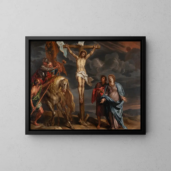 De Kruisiging - Willem van Herp — ingelijst kunstwerk aan de muur