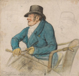 William Molyneaux, deuxième comte de Sefton sur un siège de boîte tenant les rênes et le fouet - Robert Dighton