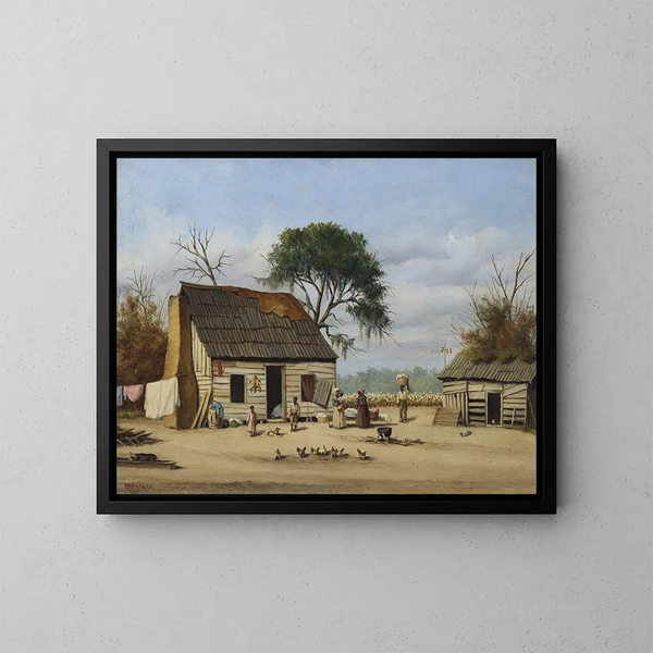 Scene van een hut in Louisiana - William Aiken Walker — ingelijst kunstwerk aan de muur