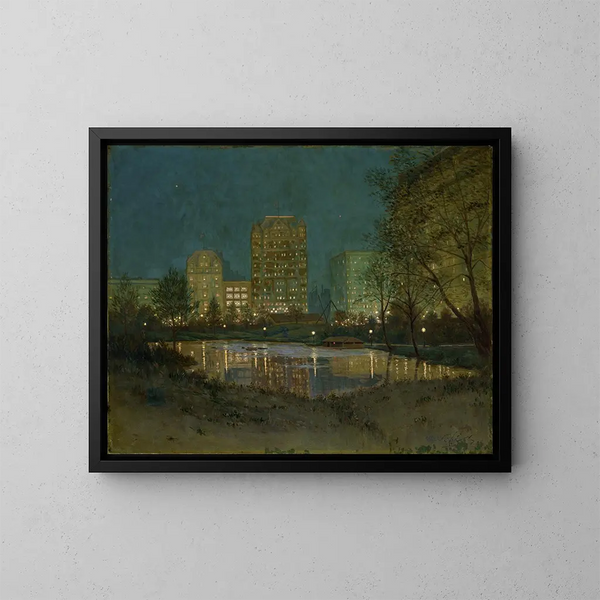 Central Park en het Plaza - William Anderson Coffin — ingelijst kunstwerk aan de muur