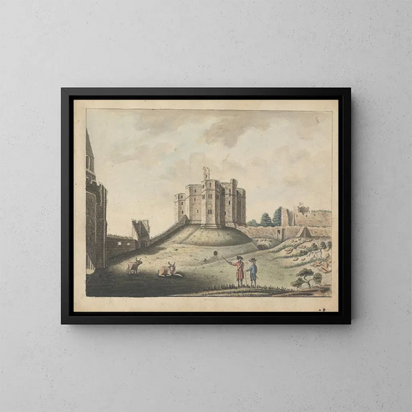 Kasteel Warkworth, Northumberland - William Beilby — ingelijst kunstwerk aan de muur