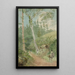 Allée van bananenbomen, boekhouder, nachtwaker en hutman met vaten water - William Berryman — ingelijst kunstwerk aan de muur