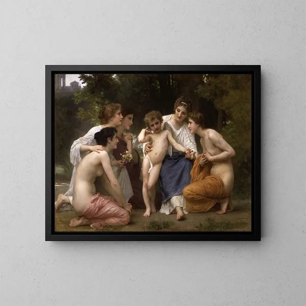 Bewondering - William Bouguereau — ingelijst kunstwerk aan de muur